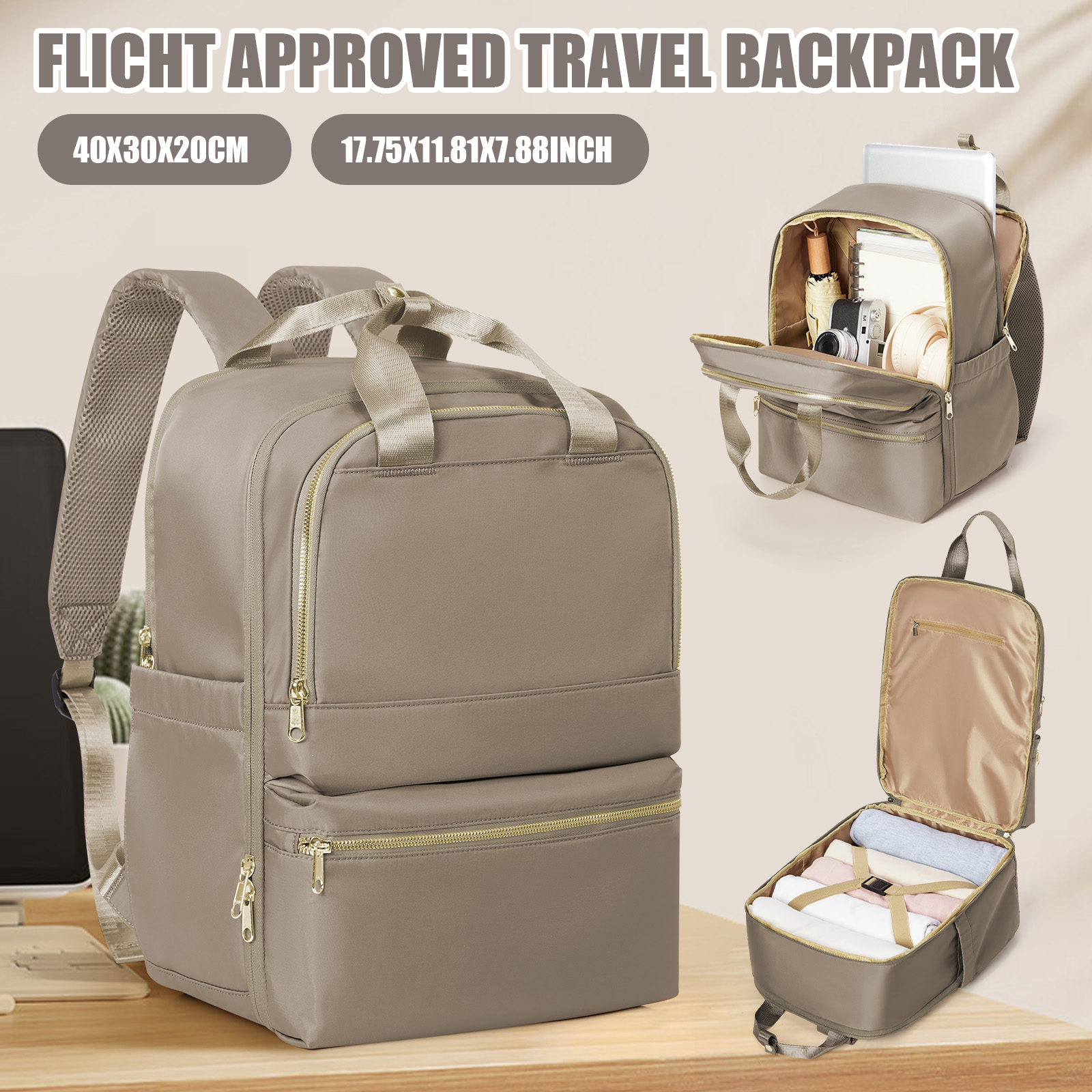 Canvas Backpack Casual - Ryanair 40x30x20 Travel Backpack for Women,