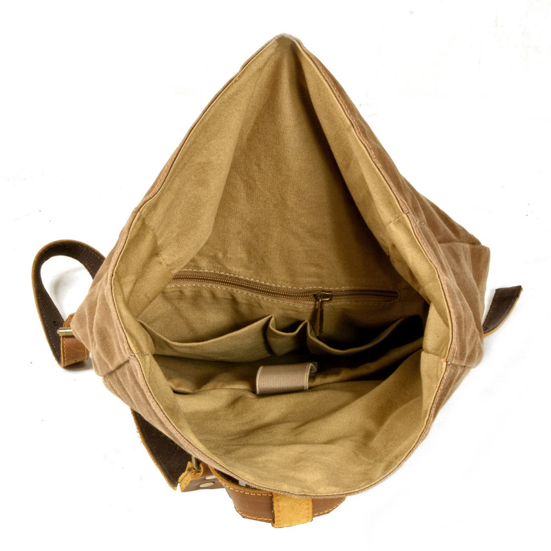 New simple and retro wax canva - Canvas Backpack Casual recension och pris